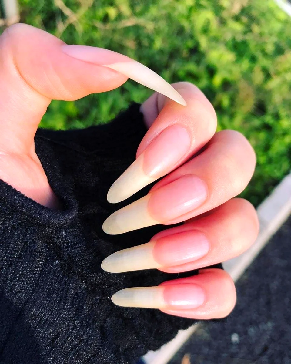 Длинные натуральные ногти
