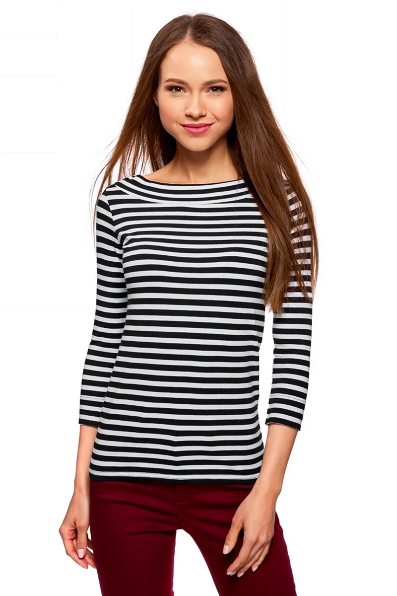 Лонгслив с воротником женский