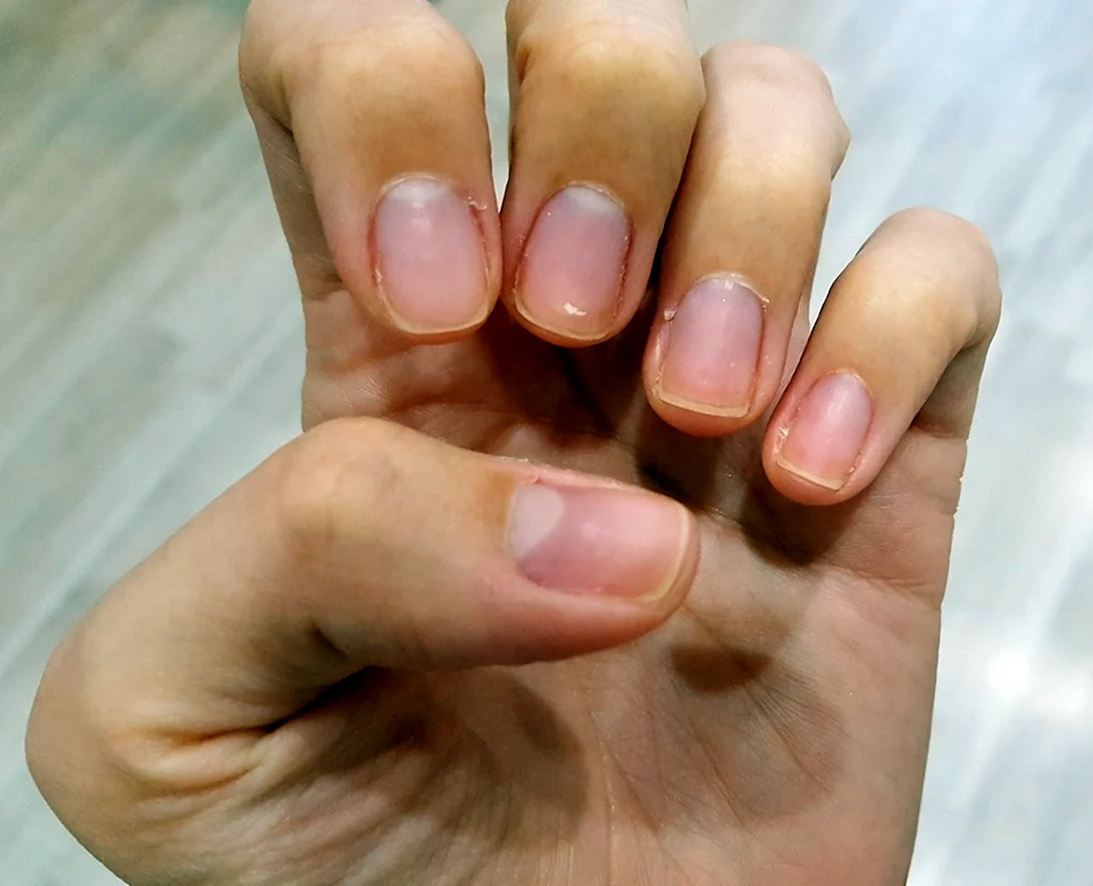 Короткие ногти без лака
