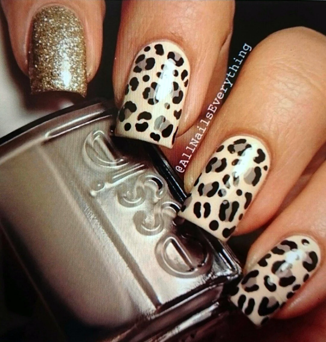Маникюр гепард-леопард