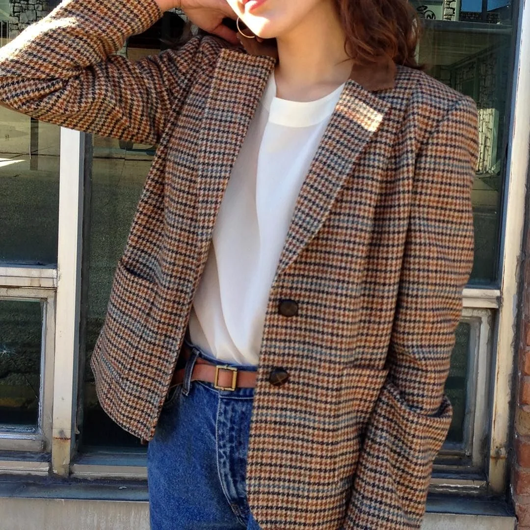 Пиджак клетчатый Celine