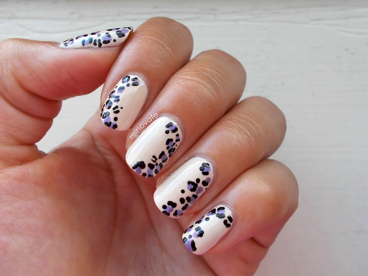 Маникюр гепард-леопард