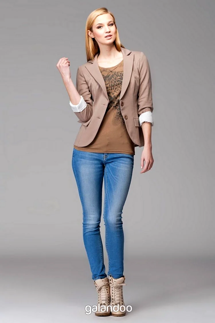 Пиджак трикотажный женский под джинсы