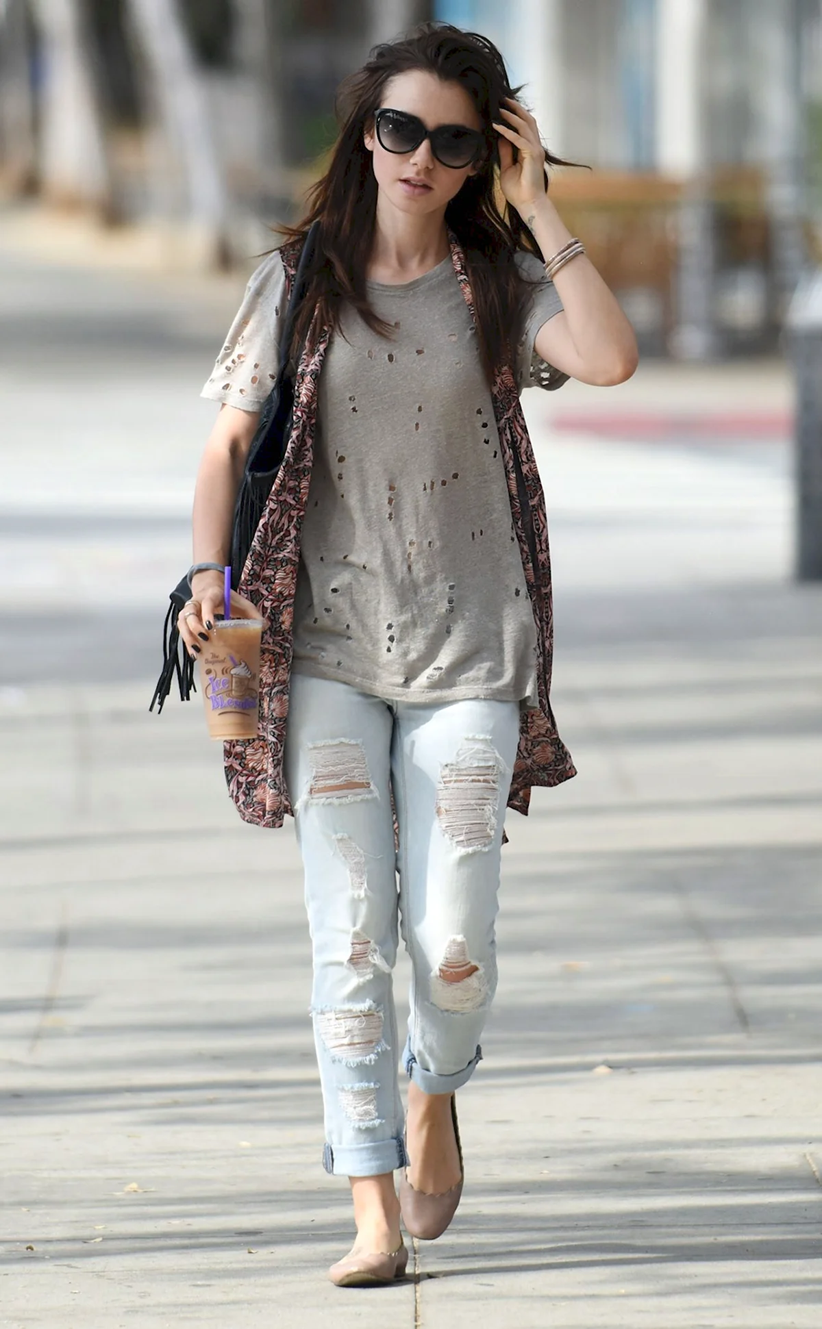 Лили Коллинз стиль