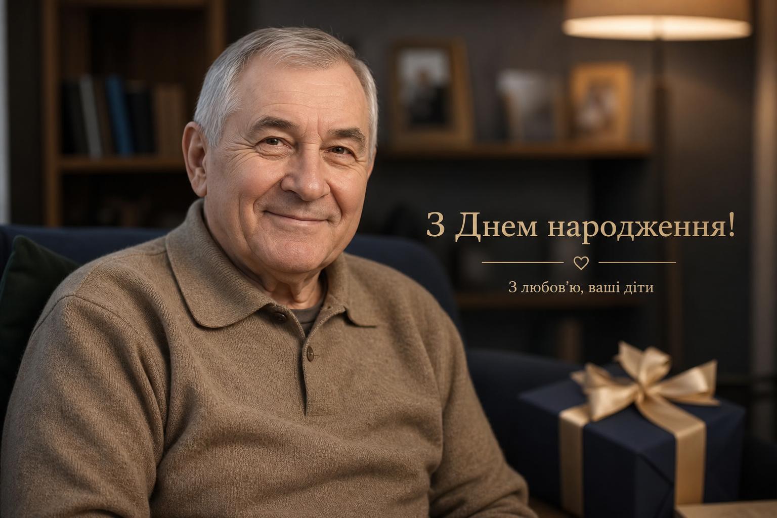 Привітання літньому чоловікові з днем народження у прозі. Від дітей Привітання літньому чоловікові з днем народження у прозі. Від дітей