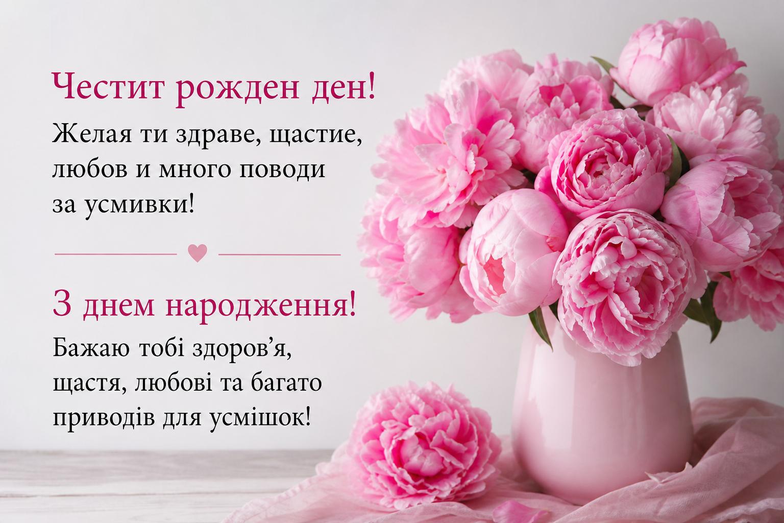 Привітання з днем народження болгарською мовою з перекладом українською. Короткі побажання (для СМС) Привітання з днем народження болгарською мовою з перекладом українською. Короткі побажання (для СМС)
