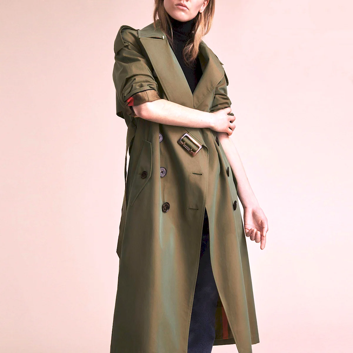 Тренч Burberry оливковый