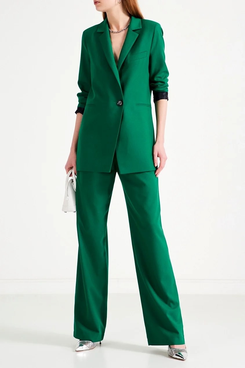 Luisa Spagnoli изумрудный костюм брючный