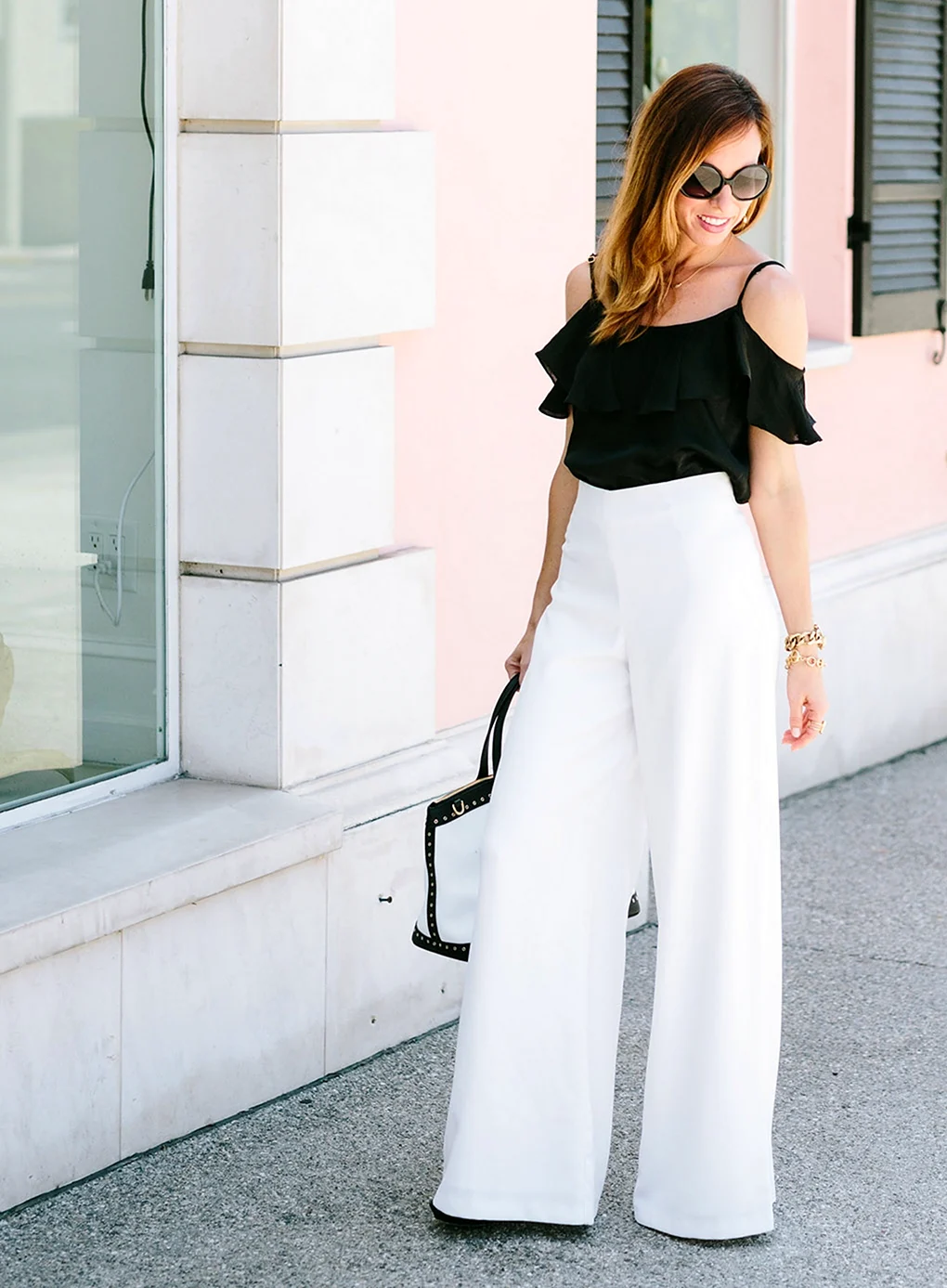 Look с брюками палаццо Вечерний