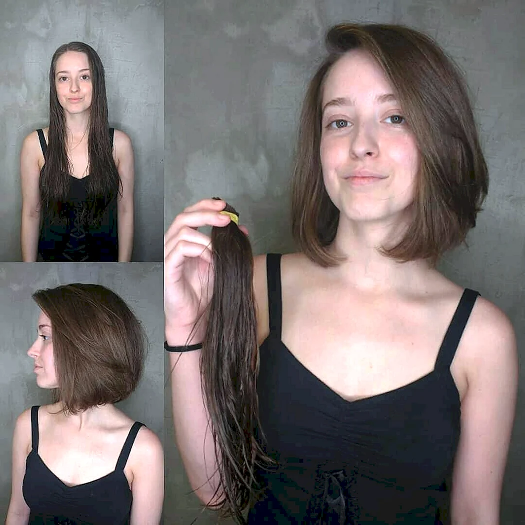 Каре после длинных волос