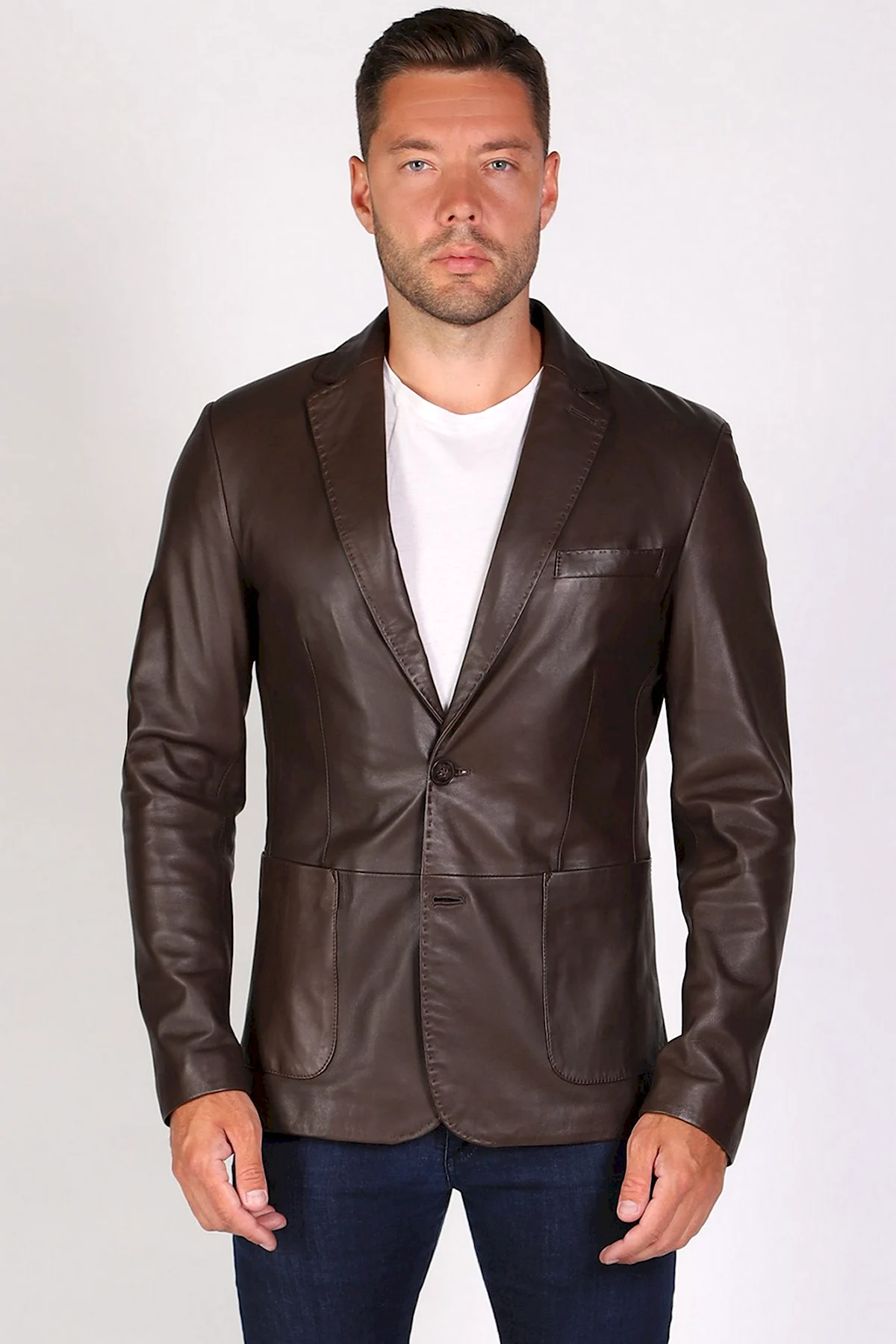 EASTWEST кожаный пиджак мужской