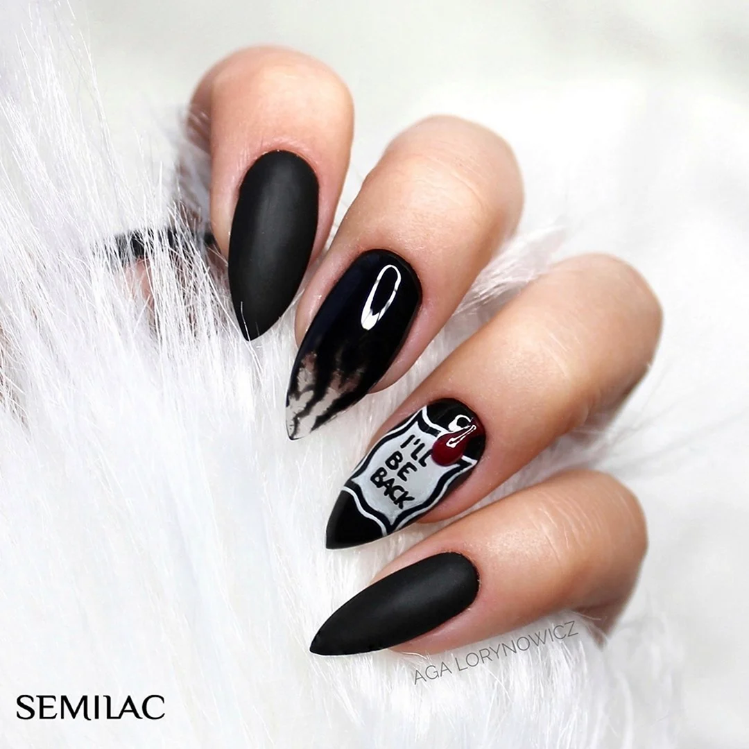 Черные дерзкие ногти