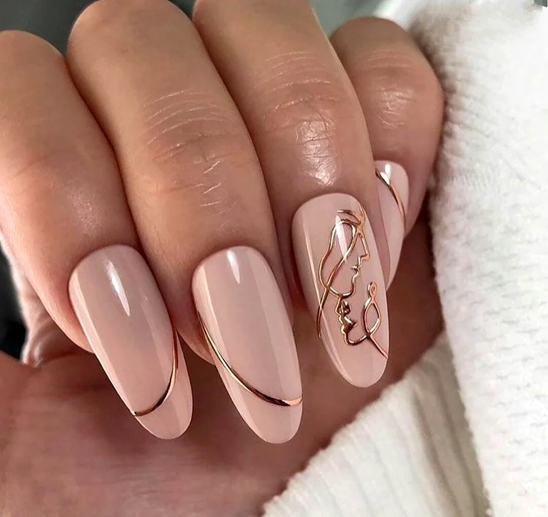 Ногти бежевые дизайн новинки