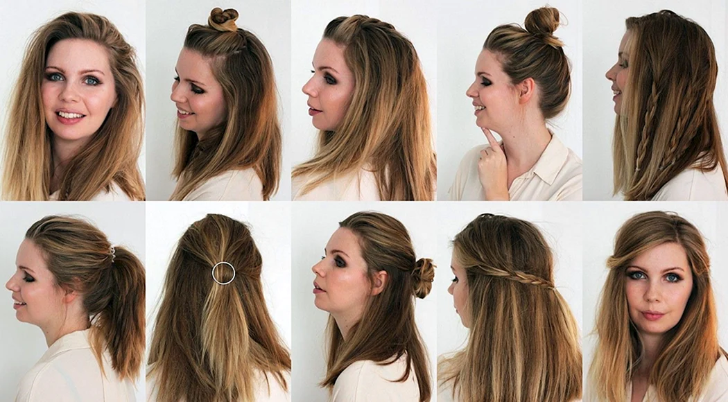 Простые причёски на средние волосы на каждый день