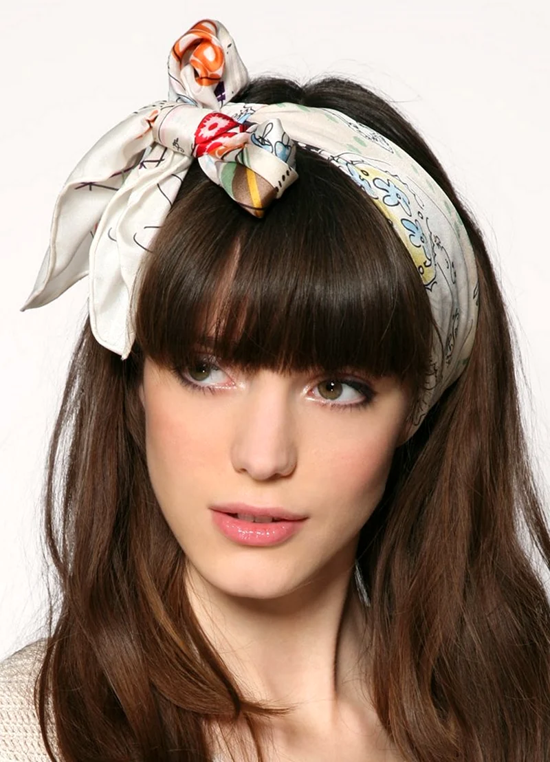 Ободок с челкой