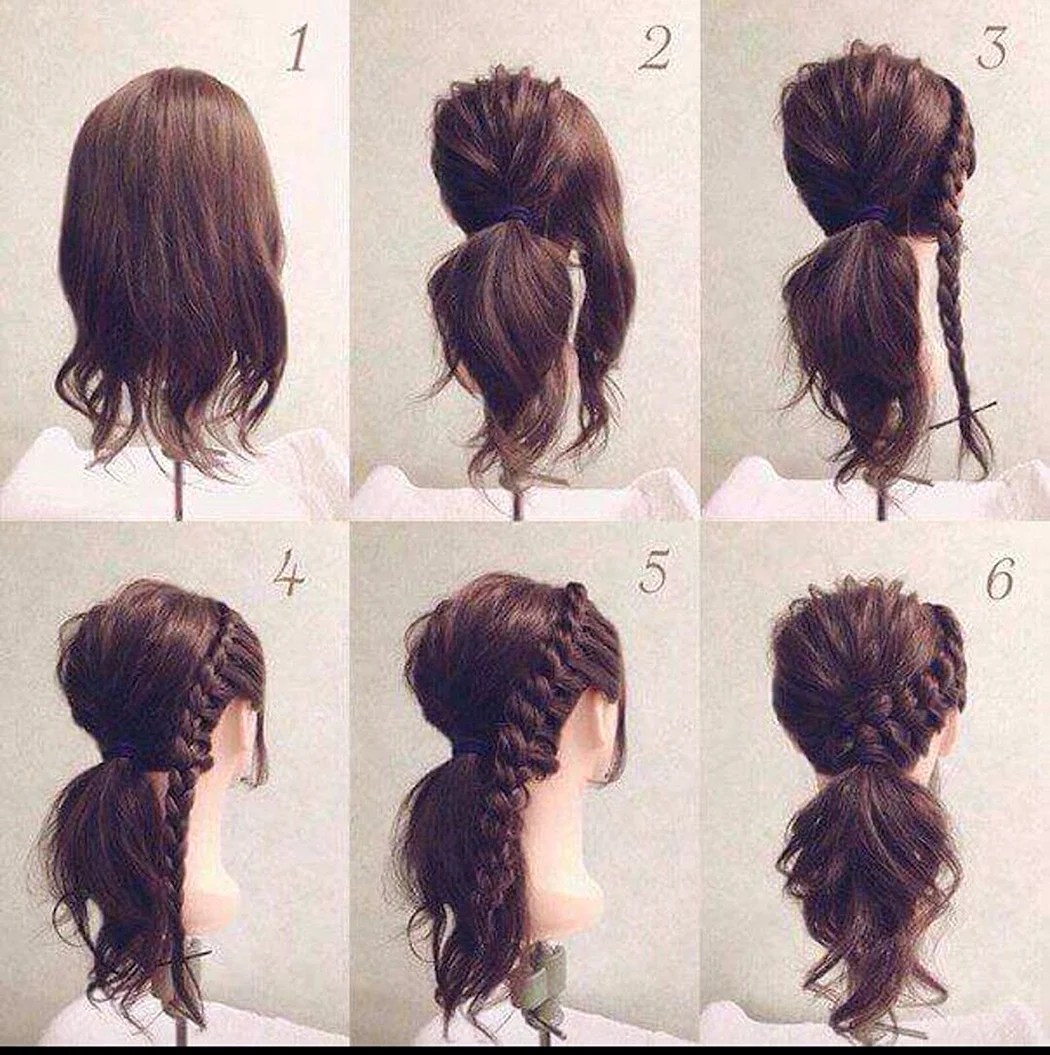 Причёски на средние волосы пошагово