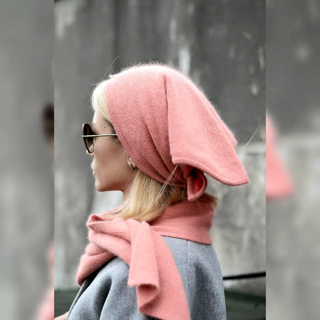 Вязаная косынка на голову