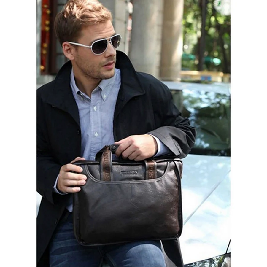 Сумка мужская кожаная bostanten