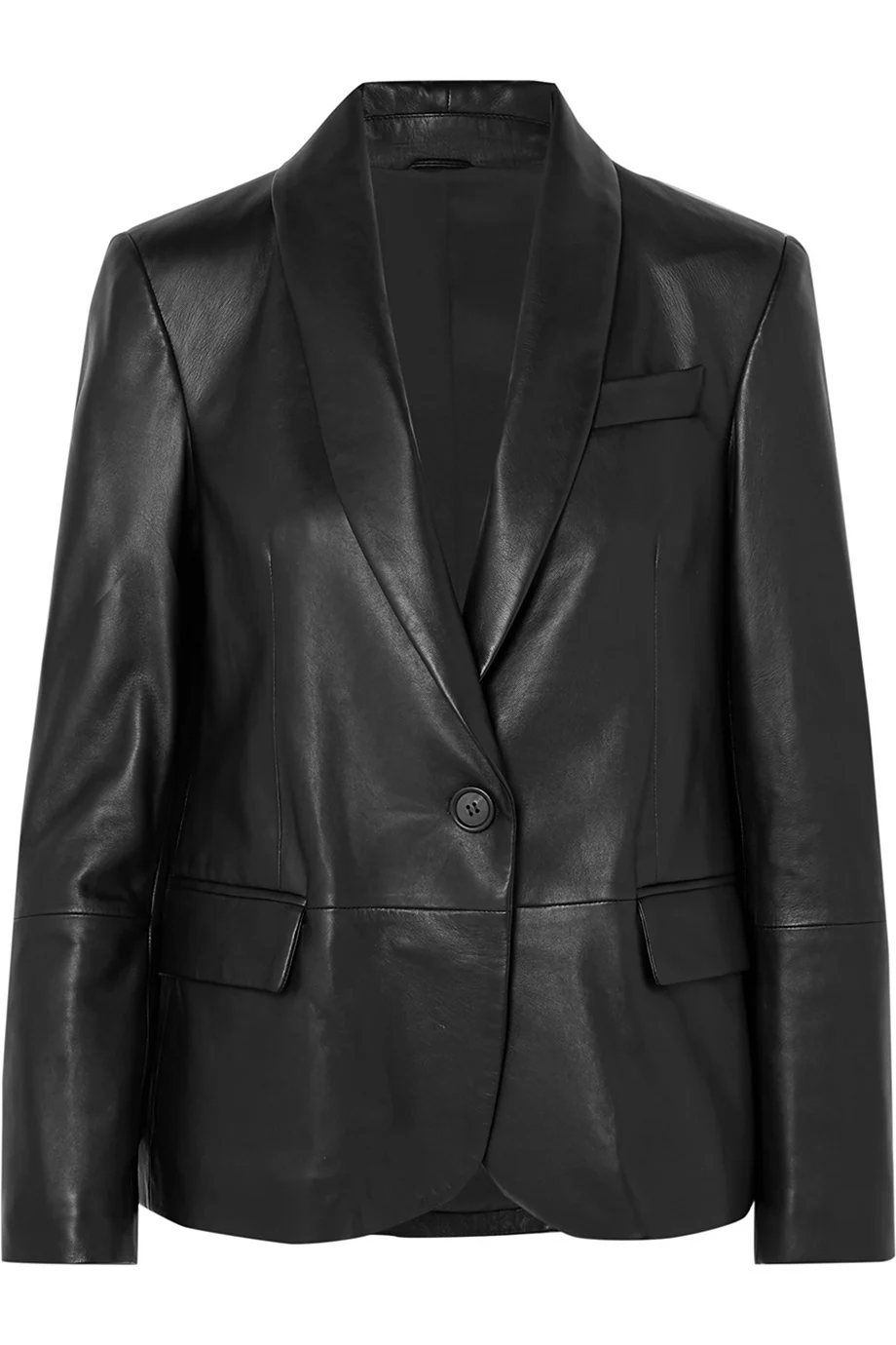 Кожаный пиджак Brunello Cucinelli