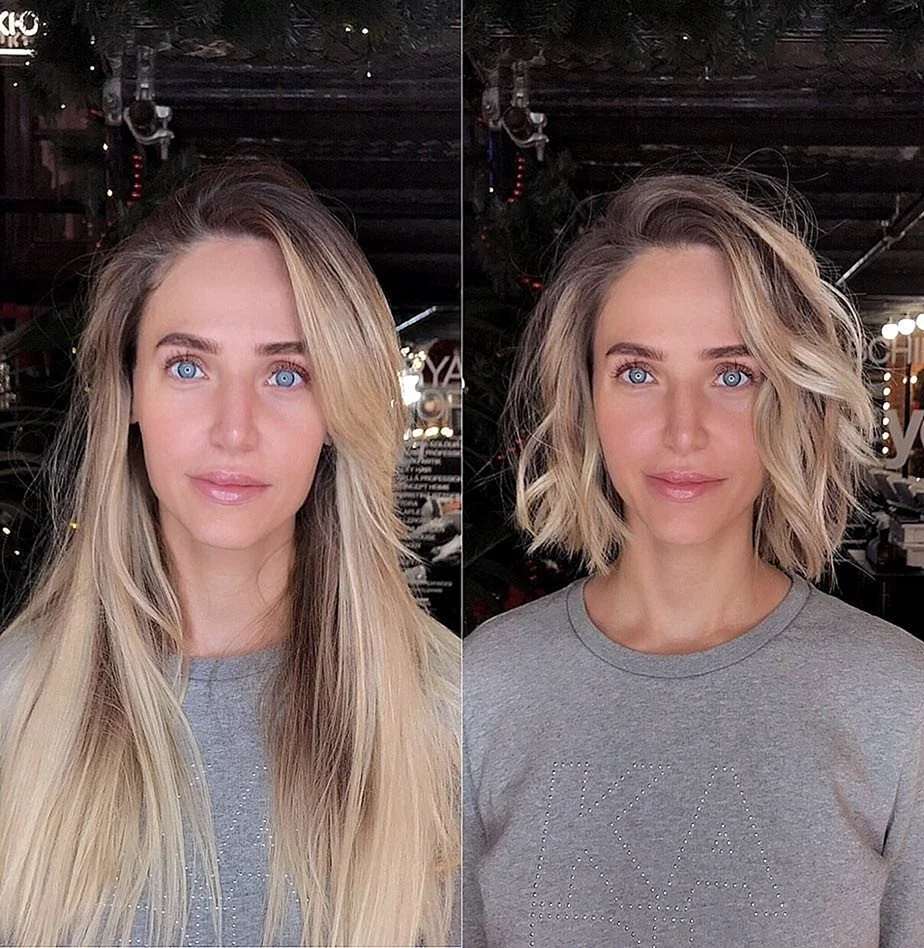 Стрижки до и после