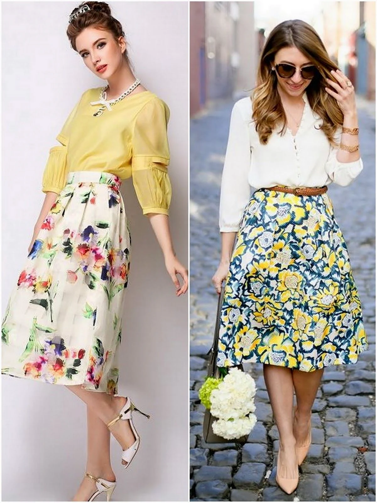 Юбка в цветочек