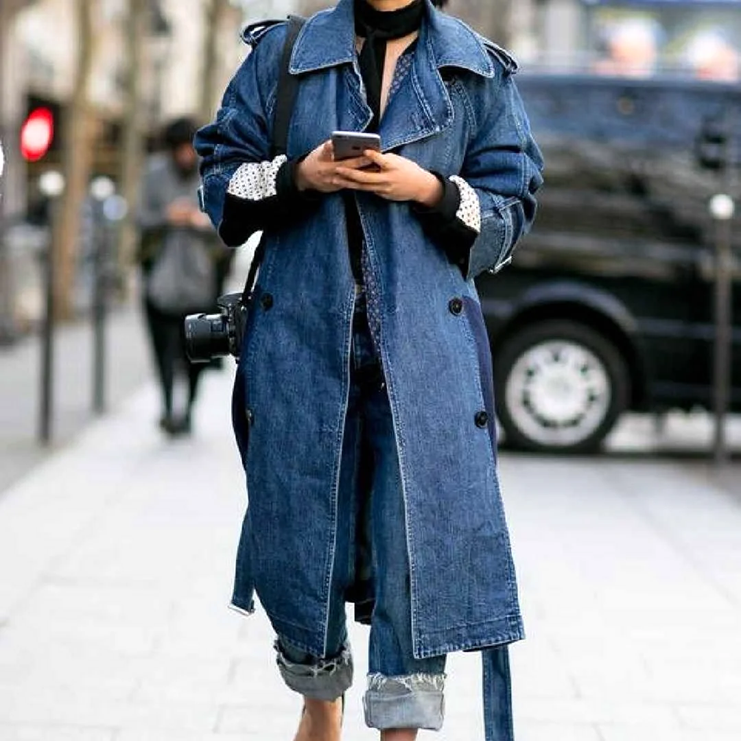 Тотал деним лук