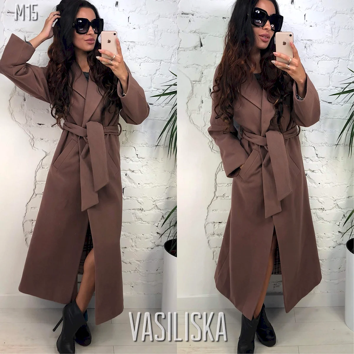 Пальто цвета капучино