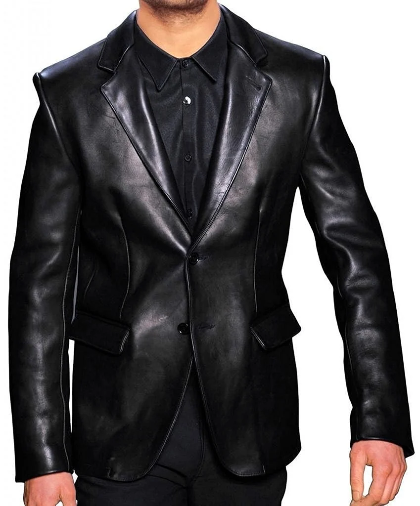Кожаный пиджак мужской MNG man