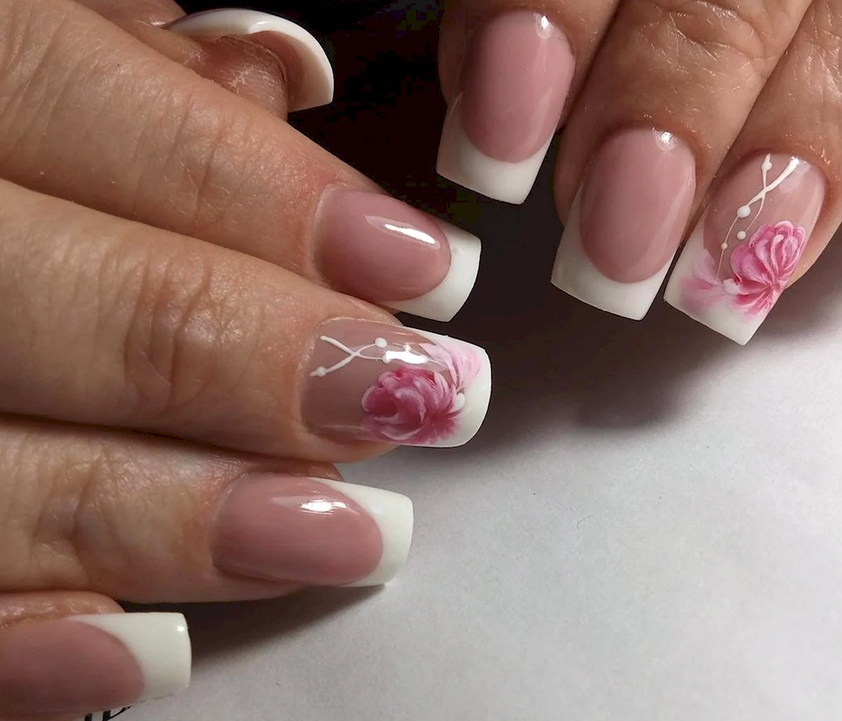 Френч классический с цветочком