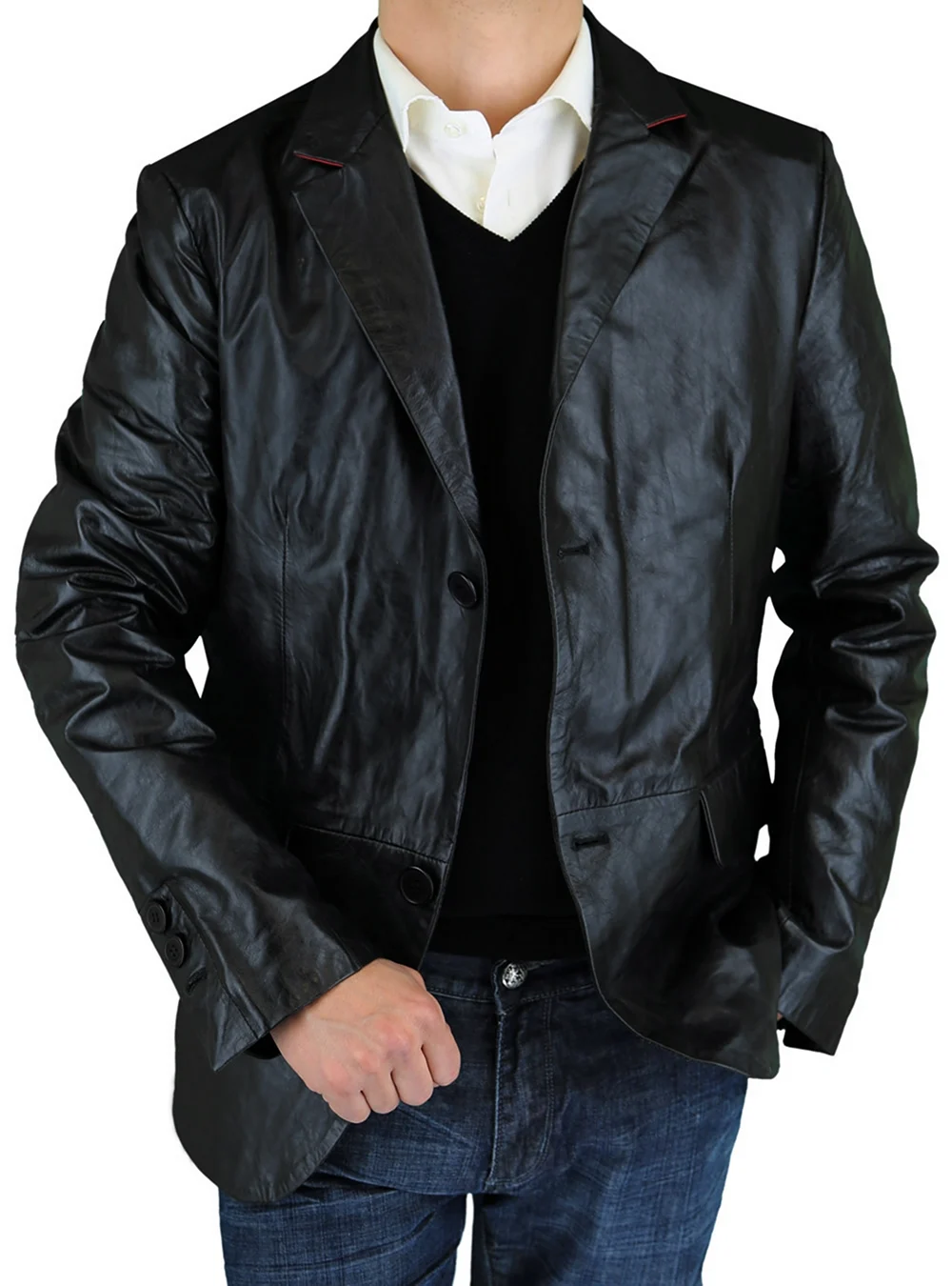 Мужской кожаный пиджак Helmsman