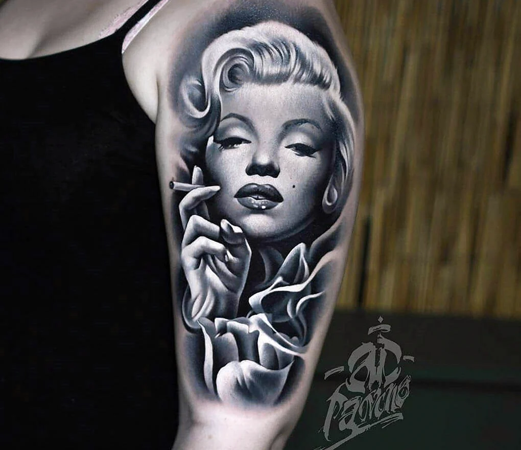 Тату Мерлин Монро