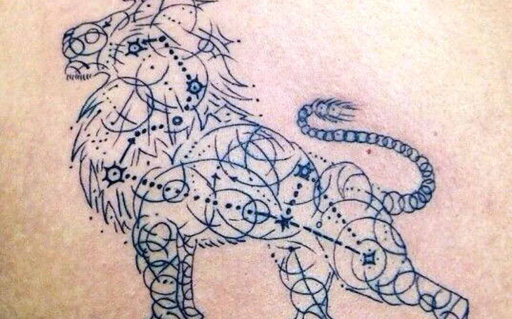 Тату знак зодиака Лев