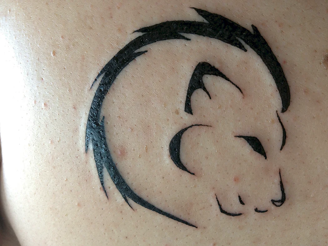 Татуировка знак зодиака Лев