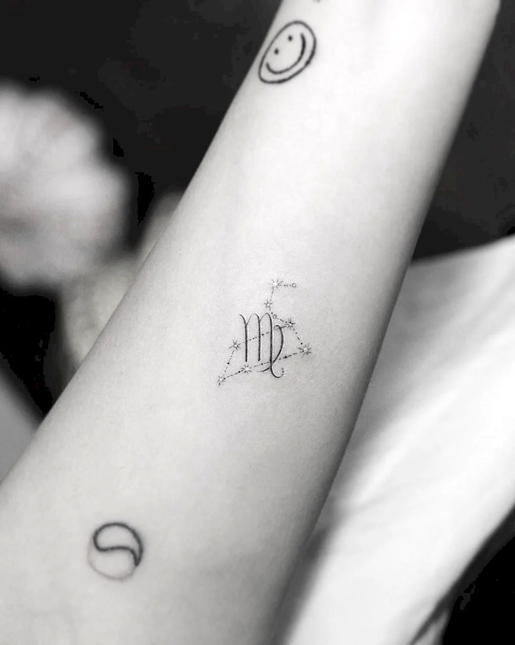 Тату Созвездие Девы Virgo