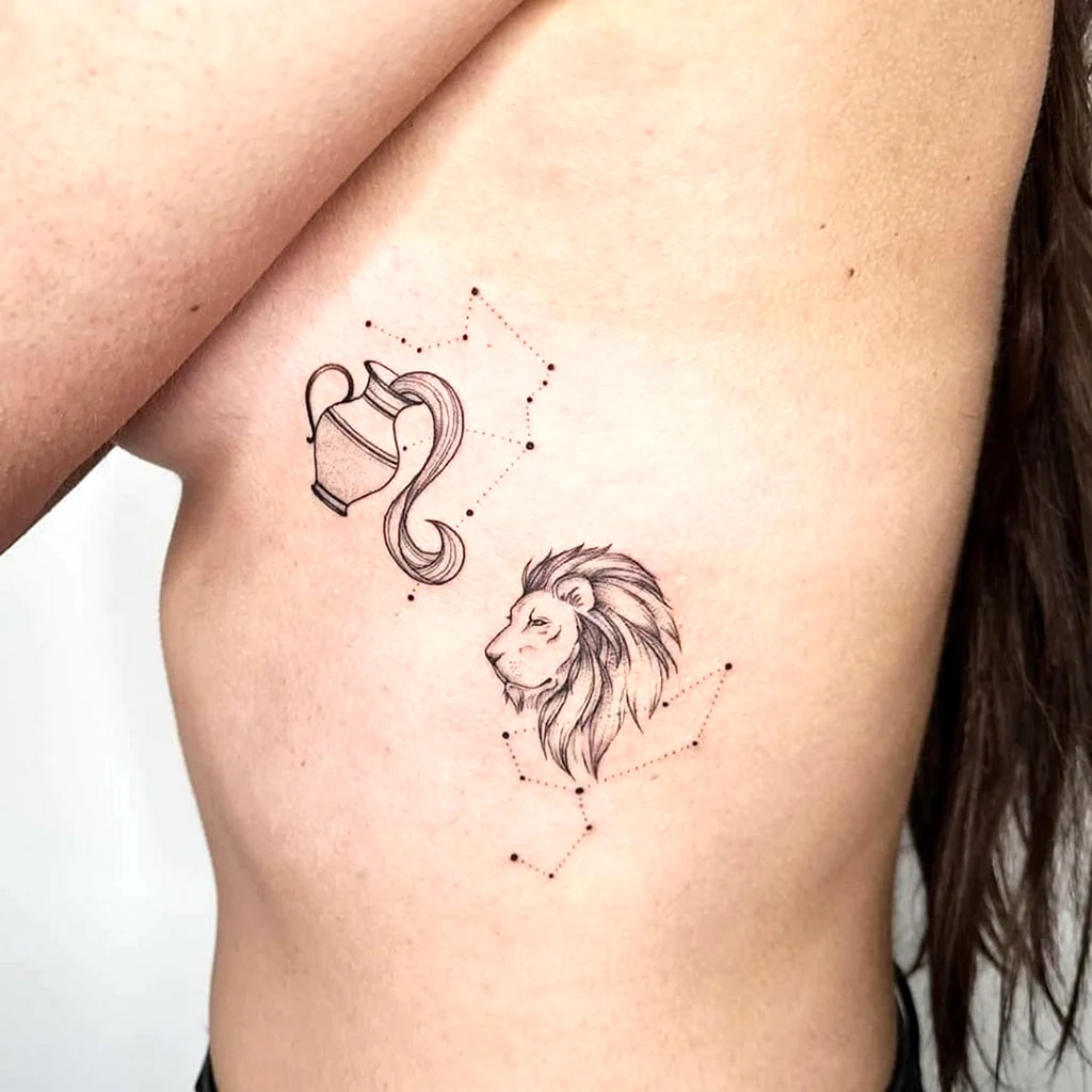 Созвездие Льва тату