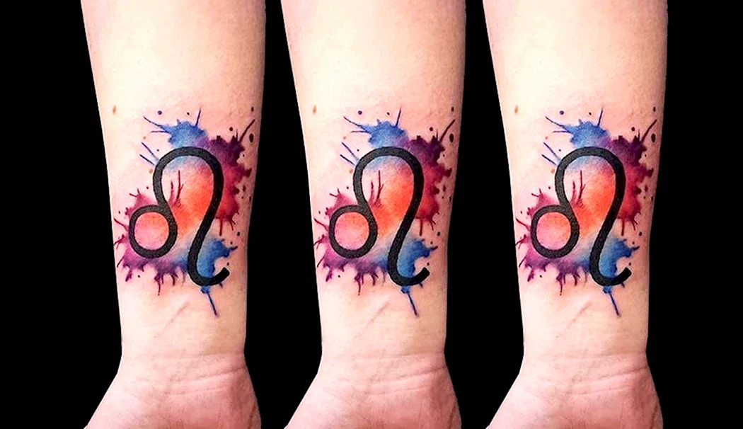 Тату знак зодиака Лев