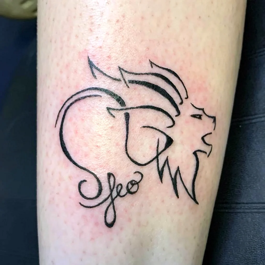 Татухи знак зодиака Лев